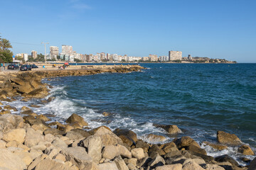 Paesaggio marino nei pressi del centro Città di Alicante, Spagna
