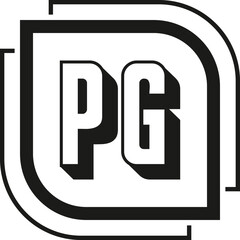 PG letter logo design on white background. PG logo. PG creative initials letter Monogram logo icon concept. PG letter design