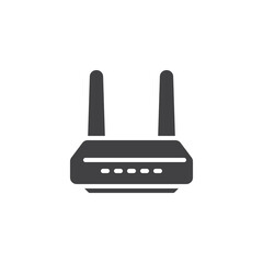 Wifi modem with antenna vector icon