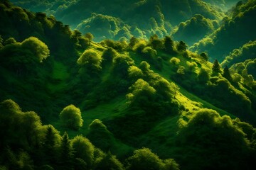 Fototapeta na wymiar natural green mountains