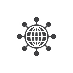 Global Network Connection vector icon