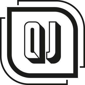 QJ letter logo design on white background. QJ logo. QJ creative initials letter Monogram logo icon concept. QJ letter design