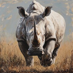 Fototapeta premium rhino in the wild