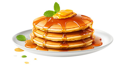 pancakes png, breakfast stack, syrup drizzle, sweet morning treat, pancake clipart, delicious brunch, isolated pancakes, transparent background, culinary illustration, tasty flapjacks