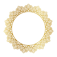 round golden frame, golden frame,  decorative frame, arabesque motif, Ornament gold,  islamic frame, golden frame vector