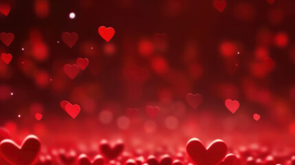 Obraz premium Valentines wine and rose, heart background. Ai Generative.