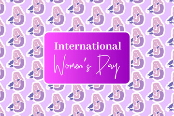 Fototapeta na wymiar International Womens day 8 March Cover Letter