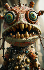 Fototapeta premium A fantasy Creepy Alien monster animal in Scales.