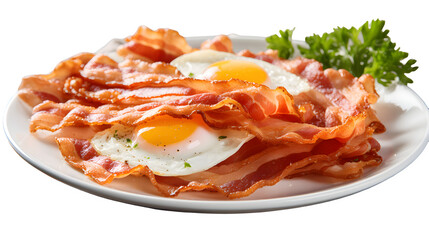 
eggs and bacon png, classic breakfast, fried eggs, crispy bacon, breakfast clipart, delicious morning meal, transparent background, culinary illustration, savory combination