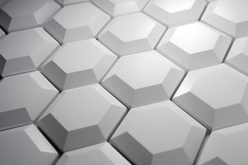 Abstract modern luxury white hexagonal polygon Top view background