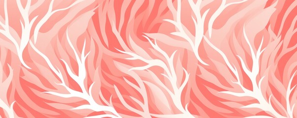 Coral repeated soft pastel color vector art line pattern 