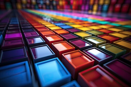 modern abstract background with colorful plastic cubes