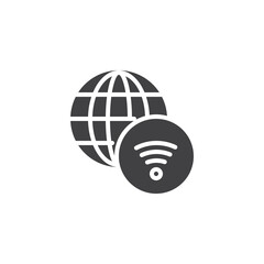Wireless network signal vector icon