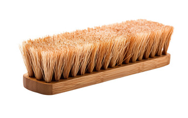 Scrub Brush with Coconut Fiber Bristles, Gentle on Surfaces, Tough on Dirt on a White or Clear Surface PNG Transparent Background