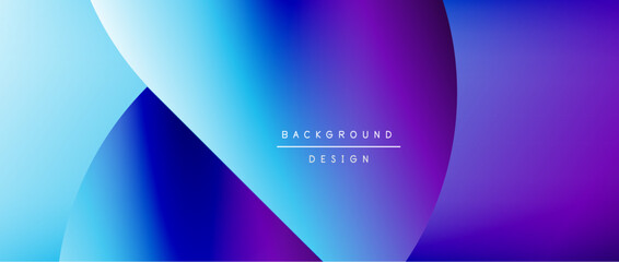 Circles and round shapes with gradients. Minimal abstract background, round geometric shapes, clean and structured design