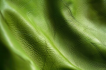 Green Textured Leather: Abstract Luxury Surface in Closeup