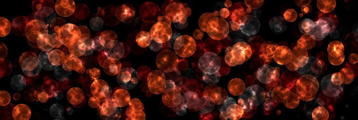Abstract magical background. Colorful molecular circles. 3d illustration
