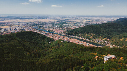 Fototapeta na wymiar Heidelberg Luftaufnahme