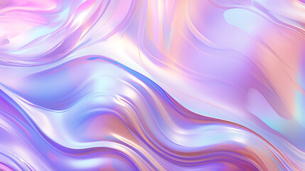 Obraz premium Ethereal Elegance, Seamless Trendy Iridescent Rainbow Foil Texture