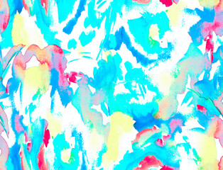Check Seamless Pattern. Stripes and Swirls Batik Jeans Background. Abstract Geometric Corduroy. Floral Diagonal. Tie Dye Retro Illustration for Denim. Watercolor Imitation of Tartan Velvet Textile..