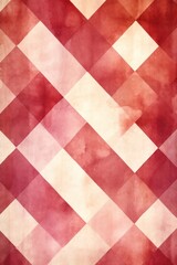 Crimson vintage checkered watercolor background