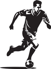 Fototapeta na wymiar SportsmanshipStyle Dynamic Athlete Logo VictoryVision Player Icon Design