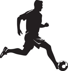 Fototapeta na wymiar FieldForce Footballer Iconic Symbol AthleticAura Dynamic Soccer Player