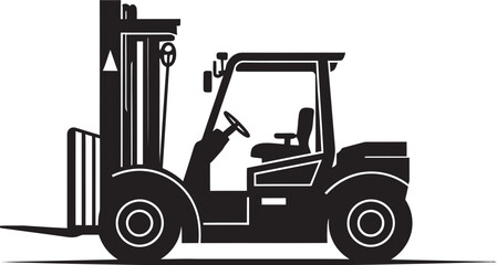 LiftCraft Dynamic Forklift Emblem CargoMover Vector Forklift Symbol