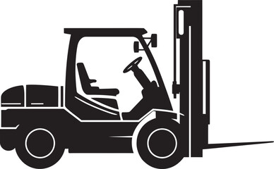 ForkliftForce Dynamic Forklift Emblem LoadLift Vector Forklift Symbol