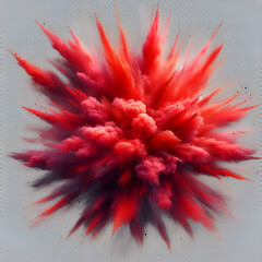 PSD psd scarletpowder explosion isolated on transparent background hd