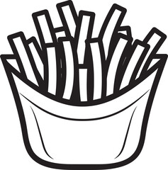 SpudStyle French Fry Vector Icon FryFusion Dynamic Fry Emblem