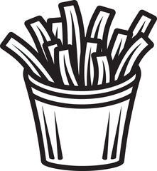 FryFiesta Vector Fry Symbol CrispCraze Iconic Fry Design
