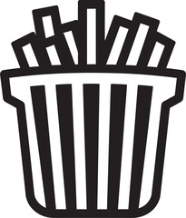 SpudSplash French Fry Vector Icon FryFiesta Dynamic Fry Emblem