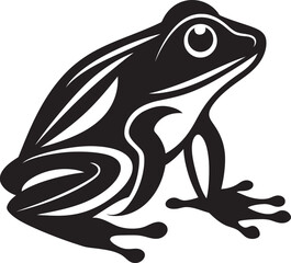 FrogForm Dynamic Frog Emblem SwampStyle Vector Frog Symbolism