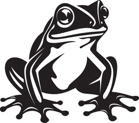 JungleJump Iconic Frog Design RibbitRush Dynamic Frog Logo
