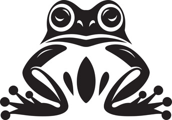 FrogForm Dynamic Frog Emblem SwampStyle Vector Frog Symbolism