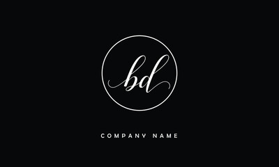 BD, DB, B, D Abstract Letters Logo Monogram