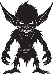 Devious Demon Wicked Goblin Icon Malevolent Minion Dynamic Goblin Vector