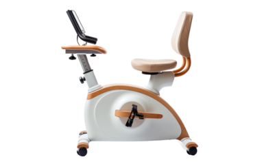 Portable Desk Exercise Bike, Bringing Active Lifestyle Choices to Your Workspace on a White or Clear Surface PNG Transparent Background
