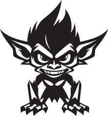 WickedWhimsy Evil Goblin Vector GoblinGrotesque Cartoon Iconic Design