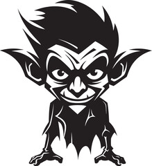 WickedWhimsy Evil Goblin Vector GoblinGrotesque Cartoon Iconic Design