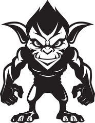 GoblinGrotesque Cartoon Iconic Design MaleficentMischief Goblin Logo