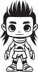 Ancient Animus Vector Cartoon Icon Wild Wanderer Tribal Vector Symbol