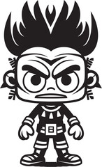 Ancient Animus Vector Cartoon Icon Wild Wanderer Tribal Vector Symbol