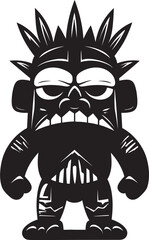 Wild Wanderer Tribal Vector Symbol Tribal Majesty Full Body Cartoon Emblem