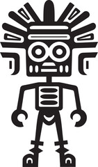 SavageSoul Tribal Character Logo PrimitivePower Vector Cartoon Icon