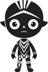 SavageSoul Tribal Character Logo PrimitivePower Vector Cartoon Icon