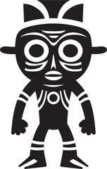 SavageSoul Tribal Character Logo PrimitivePower Vector Cartoon Icon
