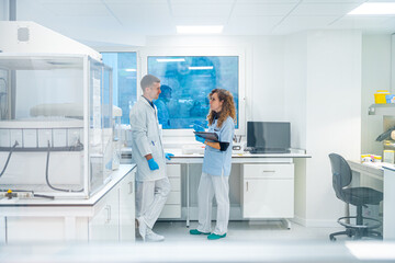 Fototapeta premium Medical team working in the laboratory of an hospital