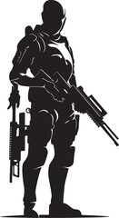 NanoStrike Vector Soldier Logo TechTroop Futuristic Vector Icon